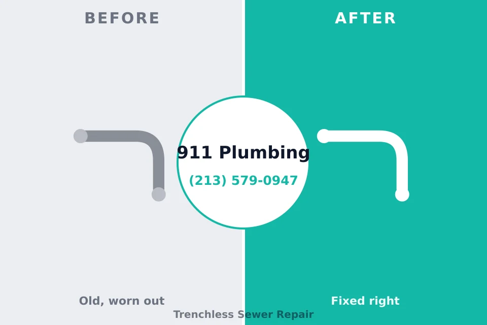 Before and after: plumbing repair Avondale, PA